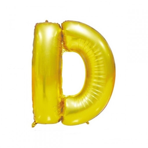 Baloane folie 16" (41cm) auriu litera D