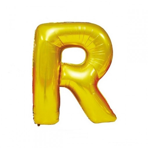 Baloane folie 32" (67cm) auriu litera R