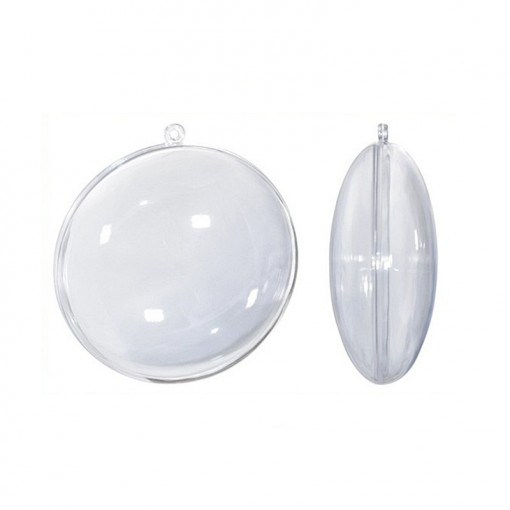 Glob transparent din plastic 11 x 5 cm - aplatizat
