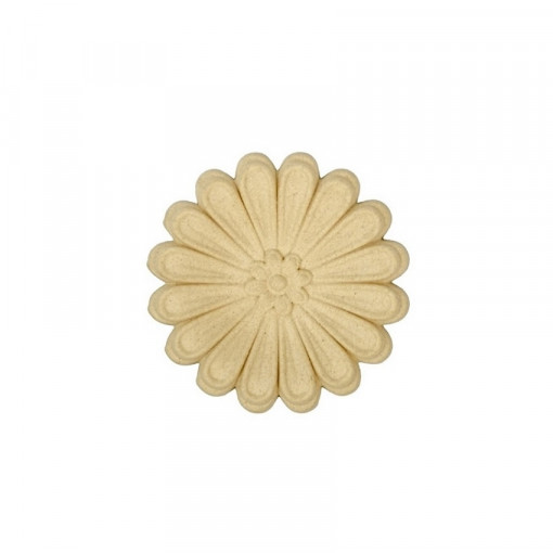 Ornament din lemn termoplastic - floare in cerc, 5 cm