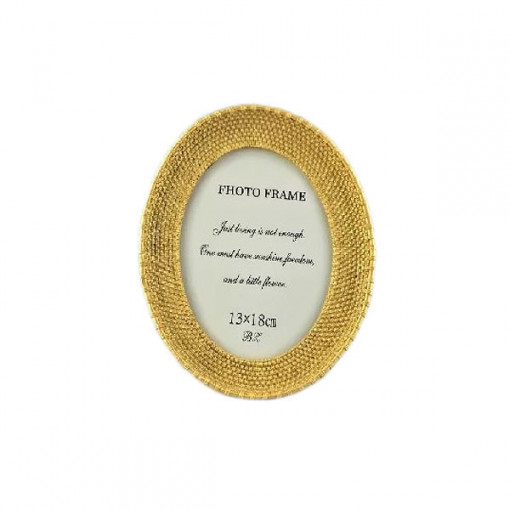 Rama foto exclusiva ovala, pentru poze 13 x 18 cm - auriu antic