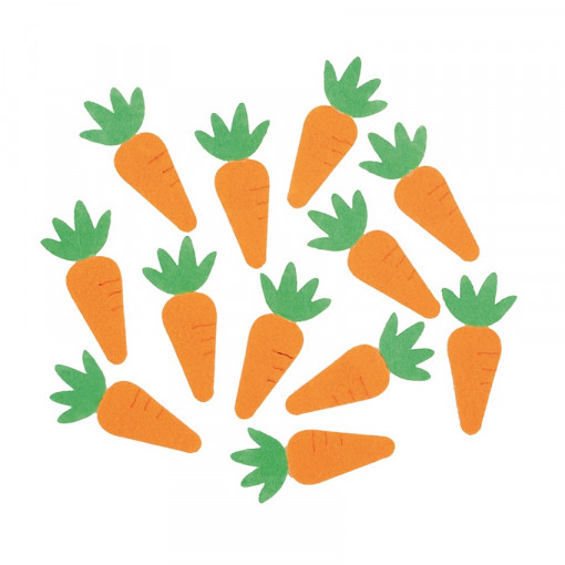 Set 12 morcovi din fetru, 5.5 cm