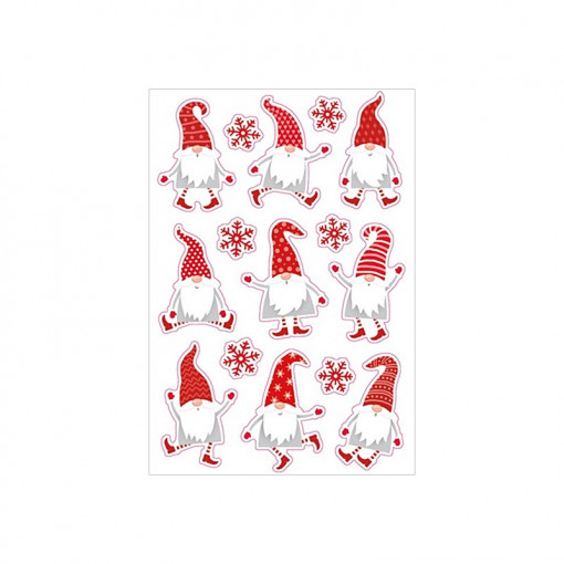 Set autolante reliefate cu spiridusi din spuma EVA cu sclipici, 10.5 x 19 cm