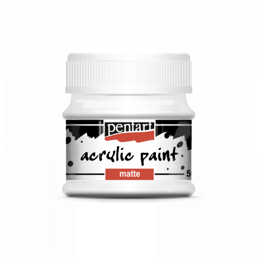 Vopsea acrilica mata Pentart 50 ml - Alb