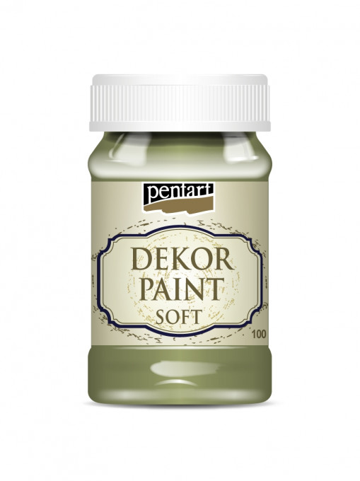 Vopsea decorativa soft Pentart 100ml - Olive