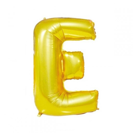 Baloane folie 16" (41cm) auriu litera E