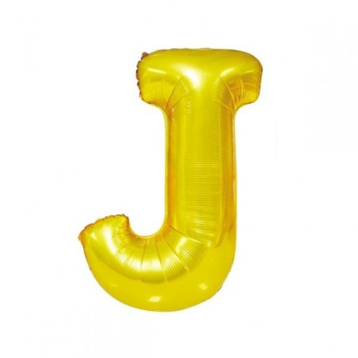 Baloane folie 16" (41cm) auriu litera J