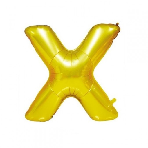 Baloane folie 32" (67cm) auriu litera X