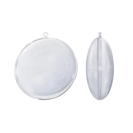 Glob transparent din plastic 7 x 3 cm - aplatizat
