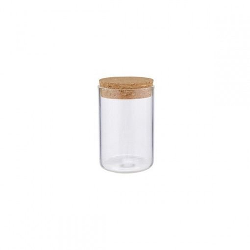 Set 12 sticlute fine cu perete drept si dop de pluta, 60 x 40 mm