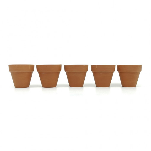 Set 5 ghivece mini din ceramica, 5 x 5 cm