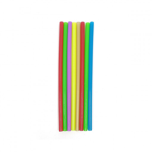 Set 8 rezerve silicon color la pistol lipit mic, 7 x 180 mm