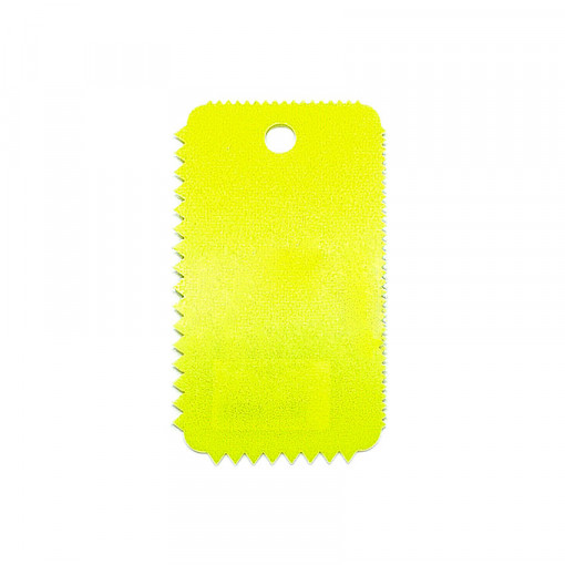 Spaclu dintat pentru crearea efectelor 3D - galben, 10 x 6 cm