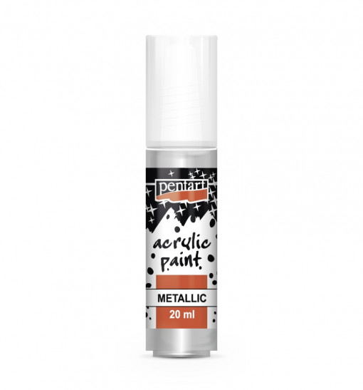 Vopsea acrilica metalizata Pentart 20ml - Argintiu metalizat