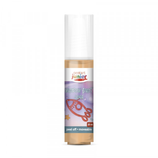 Vopsea de sticla exfoliabila Pentart junior 20 ml - Portocaliu
