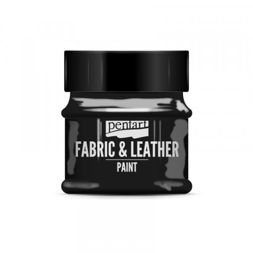 Vopsea pentru piele si textile Pentart 50 ml - Negru