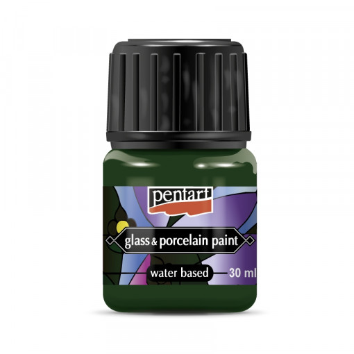 Vopsea pentru sticla si portelan Pentart 30 ml - Verde