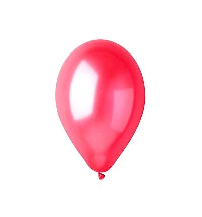 Baloane colorate Gemar - culori metalizate 26 cm, set 100 buc. - Rosu deschis