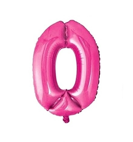 Baloane folie 32" (75cm) pink - cifra 0