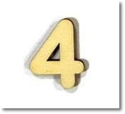 Cifra din lemn - cifra 4 (pret/buc)