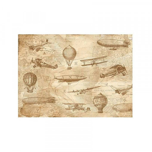Hartie orez pentru decupaj 25-30 g/m2 A4 - avioane retro