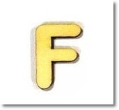 Litera din lemn - litera F (pret/buc)