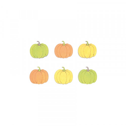 Set 6 dovlecei rotunzi colorati din lemn, pe clestisor - 3.5 cm