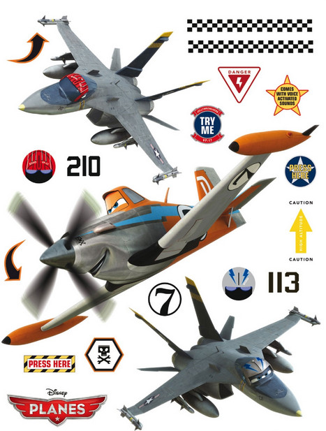 Set stickere perete Walt Disney - Planes, 65 x 85 cm