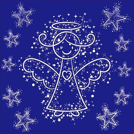Sticker pentru geam, ingeras zambitor, 30 x 33 cm