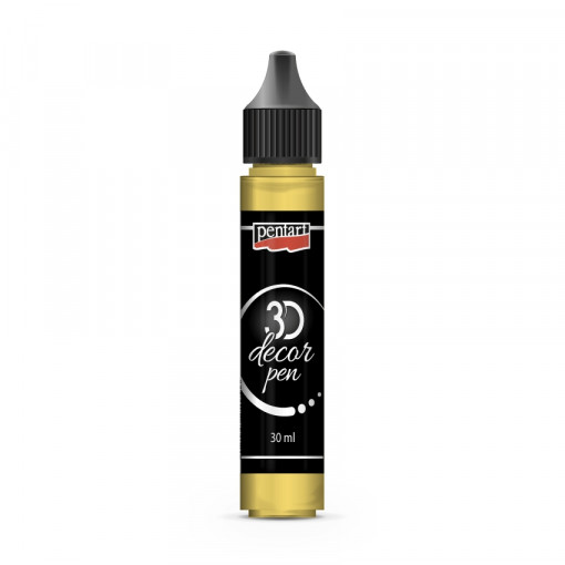 Stilou decor 3D Pentart 30ml - Galben lamai