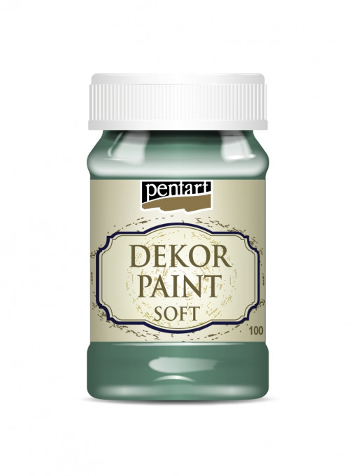 Vopsea decorativa soft Pentart 100ml - Verde turcoaz