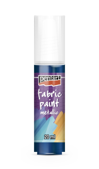 Vopsea pentru textile Pentart 20 ml - culori metalizate - Albastru