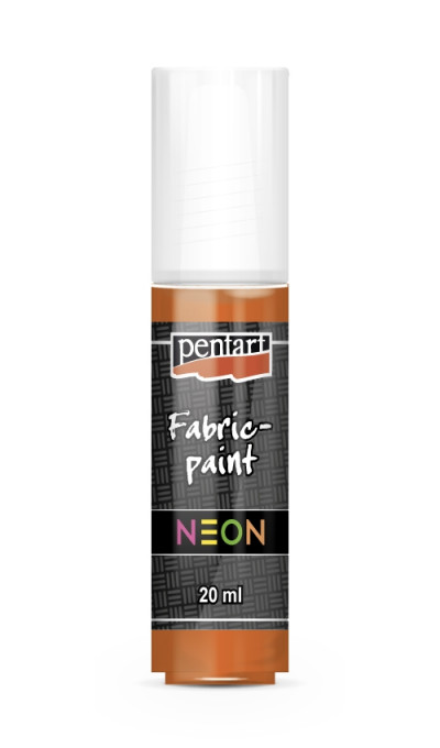Vopsea pentru textile Pentart 20ml - culori Neon - Portocaliu NEON