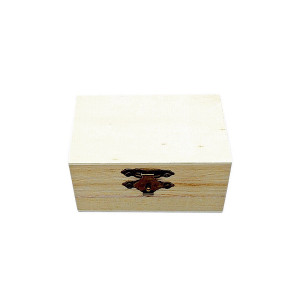 Cutiuta mini din lemn forma dreptunghiulara, 8 x 4.4 x 4.4 cm