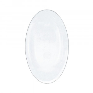 Farfurie din sticla de forma ovala, 14.5 x 25 cm