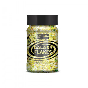 Fulgi decorativi Galaxy, Pentart 100 ml - Galben Pluto