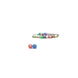 Margele din plastic colorate si gaurite, 20 g, 80 buc/set