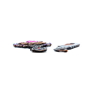 Set cadou decorativ piaptan cu oglinda, model trandafir