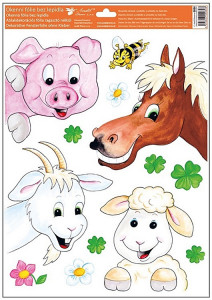 Sticker geam - animale domestice, 30 x 42 cm