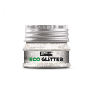 Eco glitter argintiu, extra fin - min. 15 g