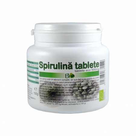 Spirulina tablete 500 mg, BIO 300 buc