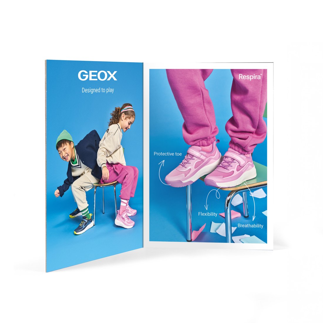 Card oficial Geox Designed to Play: pantof cu vârf întărit, flexibilitate și respirabilitate