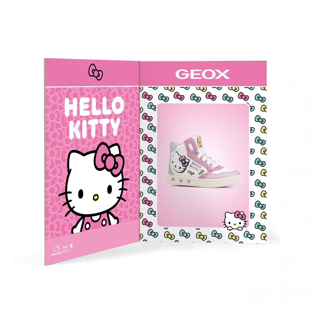 Card oficial Geox Hello Kitty — ghete înalte pentru fete cu Hello Kitty