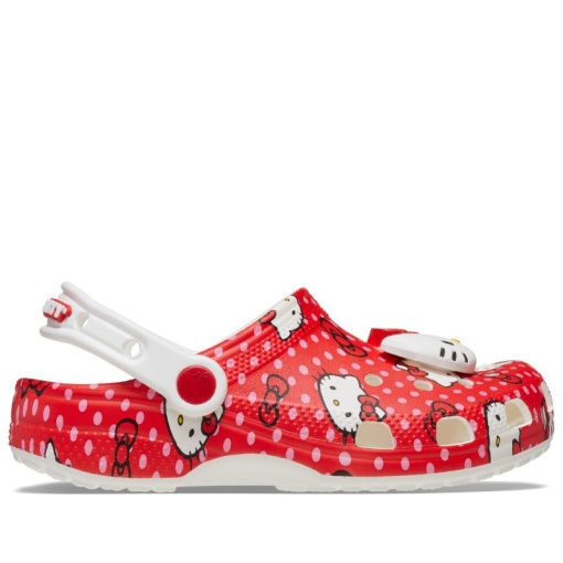 Sandale plaja fete Crocs HELLO KITTY Classic Red Clog