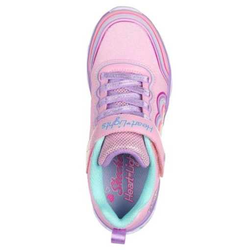 A♡‼︎ Skechers Heart Lights Retro Hearts Pink L 302689L-LPMT