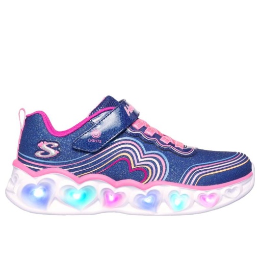 Skechers Heart Lights Retro Hearts Navy L 302689L-NVMT