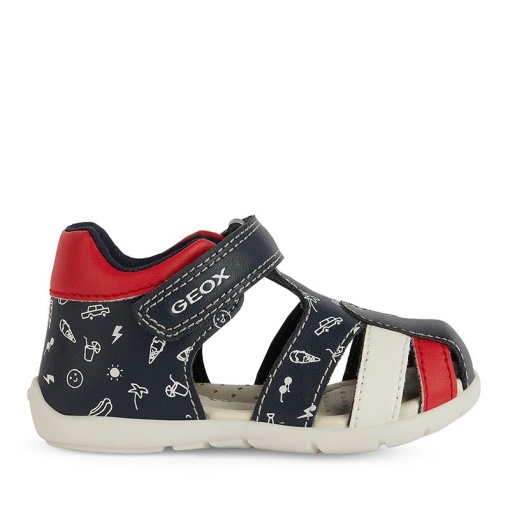 Geox Sandalo Bambino Elthan – Primi Passi 0-24 Mesi – Chiusura A Strappo, Suola Traspirante E Flessibile