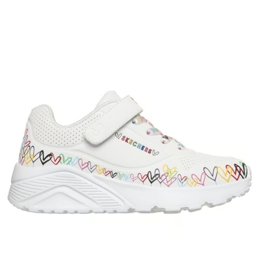 Pantofi sport fete 314091N/WMLT Uno Lite Heart Craze White Multi N