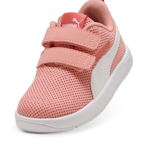 Pantofi sport fete Courtflex V3 Mesh Inf Pink Fruit PUMA Whhite