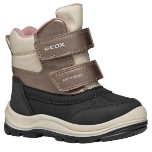 Apreschi impermeabil fete Geox Flanfil Girl B Abx Black Dk Beige — vedere în perspectivă